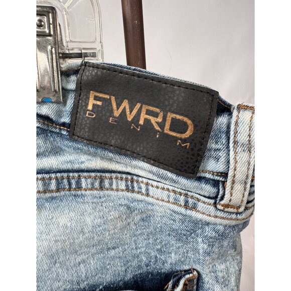 FWRD Denim Distressed Mens Graffiti Jeans Size 42 With Colorful Graphic Details - Picture 4 of 16